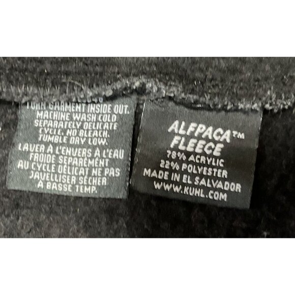 KUHL ALFPACA FLEECE JACKET SIZE M BLACK POCKETS HIKING CLIMBING MENS - Picture 5 of 5